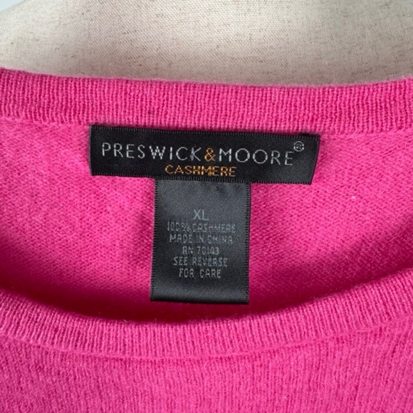 Preswick & Moore 100% Cashmere Pink Crewneck Sweater - Picture 3 of 3